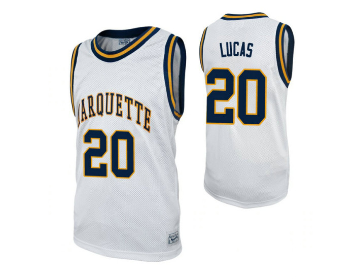 Marquette Golden Eagles 20 Maurice Lucas Alumni Authentic College Basketball Jersey White