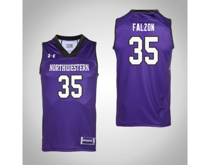 Youth Northwestern Wildcats #35 Aaron Falzon Authentic College Basketball Jersey Purple