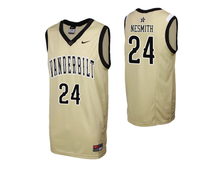 Youth Vanderbilt Commodores #24 Aaron Nesmith Gold Replica College Basketball Jersey