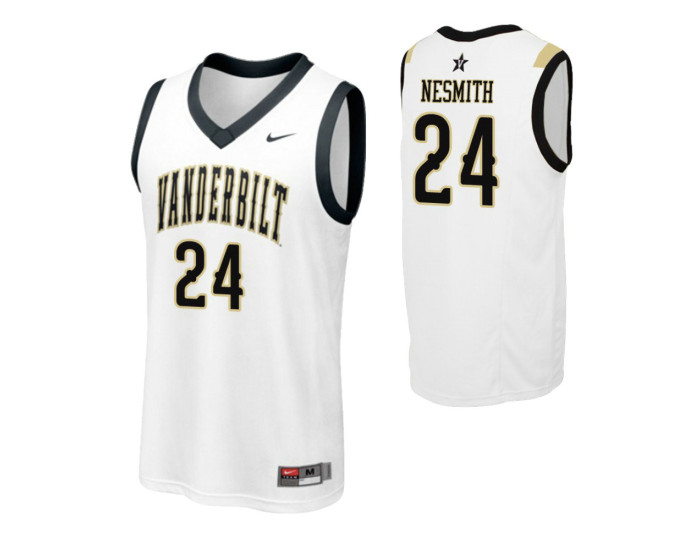 Youth Vanderbilt Commodores #24 Aaron Nesmith White Replica College Basketball Jersey
