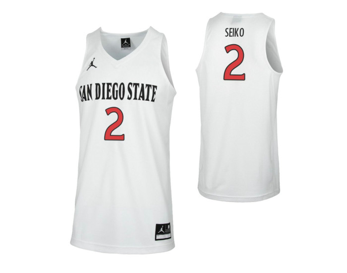 Youth San Diego State Aztecs #2 Adam Seiko Authentic College Basketball Jersey White