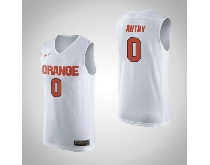 Youth Syracuse Orange #0 Adrian Autry Authentic College Basketball Jersey White