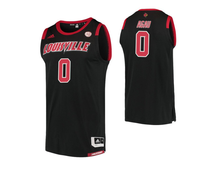Youth Louisville Cardinals #0 Akoy Agau Replica College Basketball Jersey Black