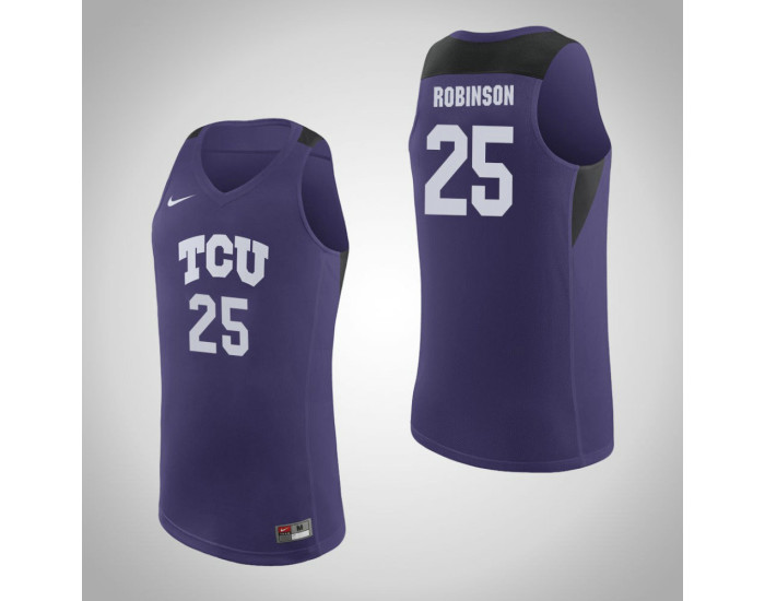Youth TCU Horned Frogs #25 Alex Robinson Authentic College Basketball Jersey Purple
