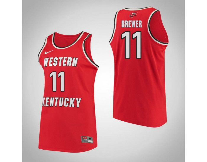 Western Kentucky #11 Alexis Brewer Performance Authentic College Basketball Jersey Red