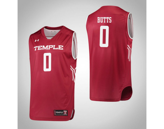Youth Temple Owls #0 Alliya Butts Replica College Basketball Jersey Red