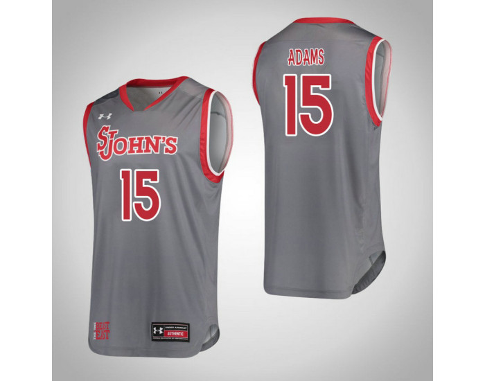 St. John'S Red Storm #15 Andrayah Adams Replica College Basketball Jersey Gray