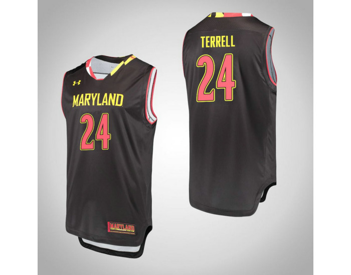 Maryland Terrapins #24 Andrew Terrell Replica College Basketball Jersey Black