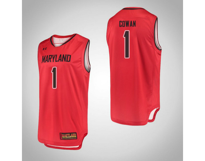 Maryland Terrapins #1 Anthony Cowan Authentic College Basketball Jersey Red