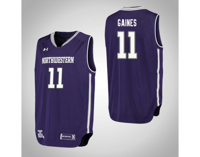 Youth Northwestern Wildcats #11 Anthony Gaines Performance Authentic College Basketball Jersey Purple