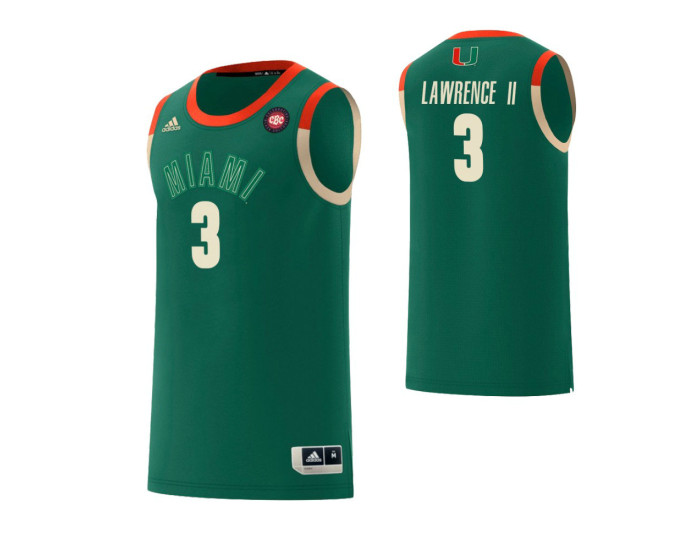Youth Miami Hurricanes #3 Anthony Lawrence II Harlem Renaissance Authentic College Basketball Jersey Green