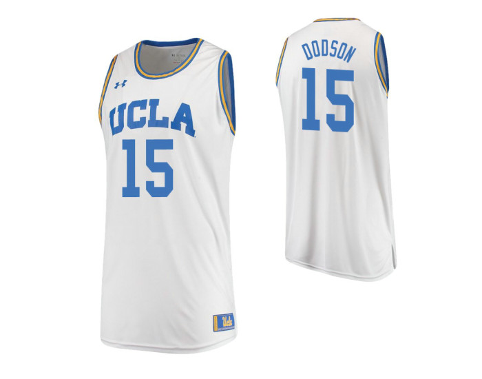 Youth UCLA Bruins #15 Armani Dodson Road Replica College Basketball Jersey White