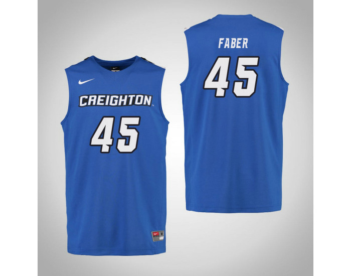 Youth Creighton Bluejays #45 Audrey Faber Authentic College Basketball Jersey Royal