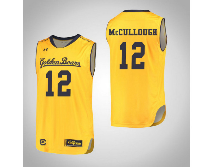 California Golden Bears #12 Austin McCullough Authentic College Basketball Jersey Gold