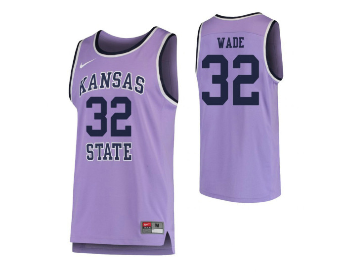 Kansas State Wildcats #32 Dean Wade Replica College Basketball Jersey Purple