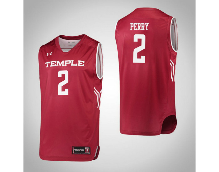 Youth Temple Owls #2 Breanna Perry Replica College Basketball Jersey Red