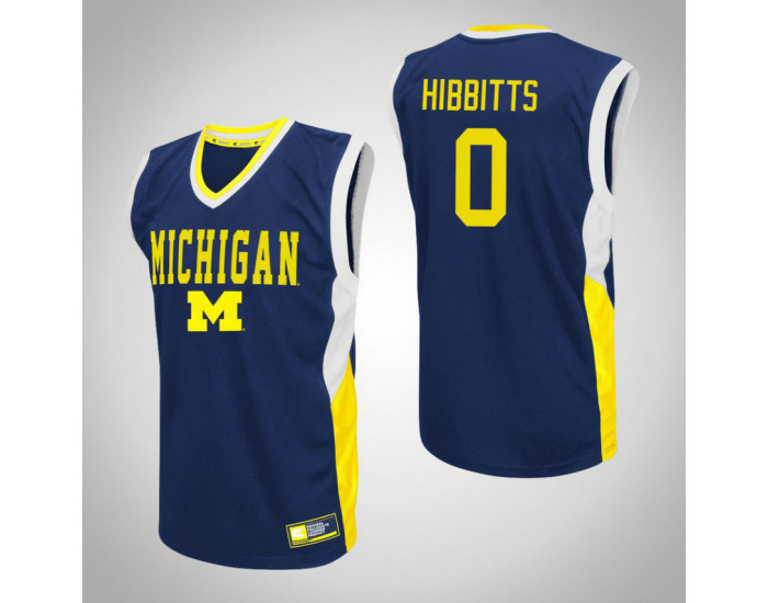 Youth Michigan Wolverines #0 Brent Hibbitts Fadeaway Authentic College Basketball Jersey Blue