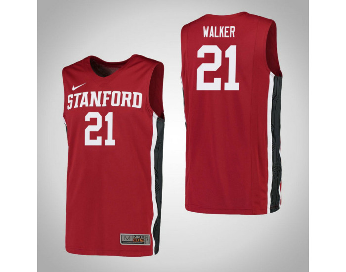Stanford Cardinal #21 Cameron Walker Replica College Basketball Jersey Red