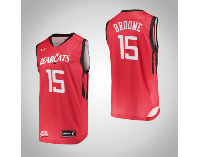 Cincinnati Bearcats #15 Cane Broome Authentic College Basketball Jersey Red