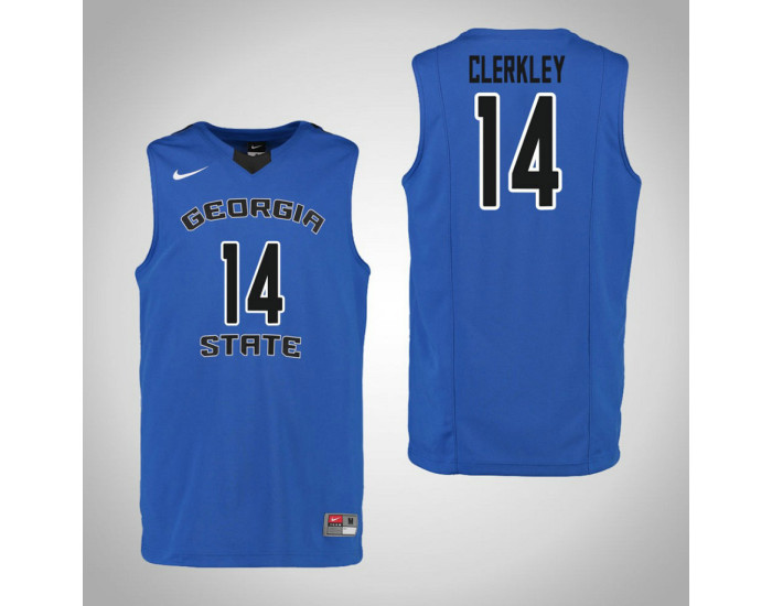 Youth Georgia State Panthers #14 Chris Clerkley Authentic College Basketball Jersey Blue