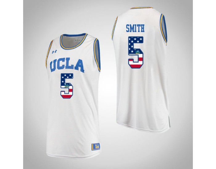 Youth UCLA Bruins #5 Chris Smith USA Flag Authentic College Basketball Jersey White