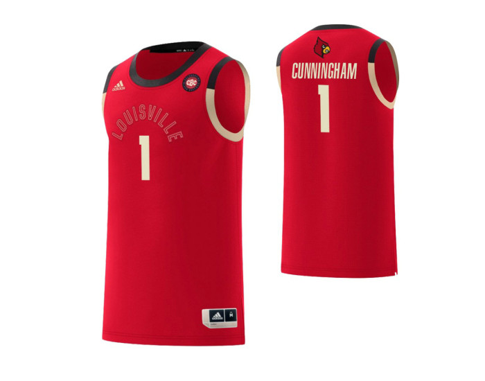 Louisville Cardinals #1 Christen Cunningham Harlem Renaissance Authentic College Basketball Jersey Red
