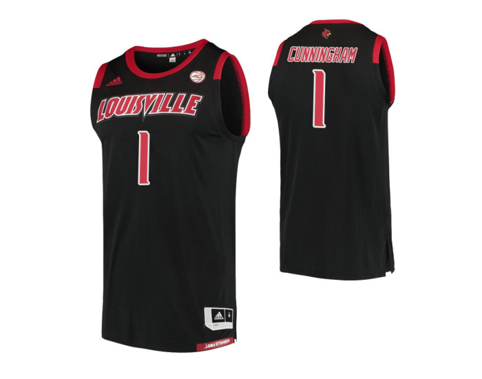 Louisville Cardinals #1 Christen Cunningham Authentic College Basketball Jersey Black