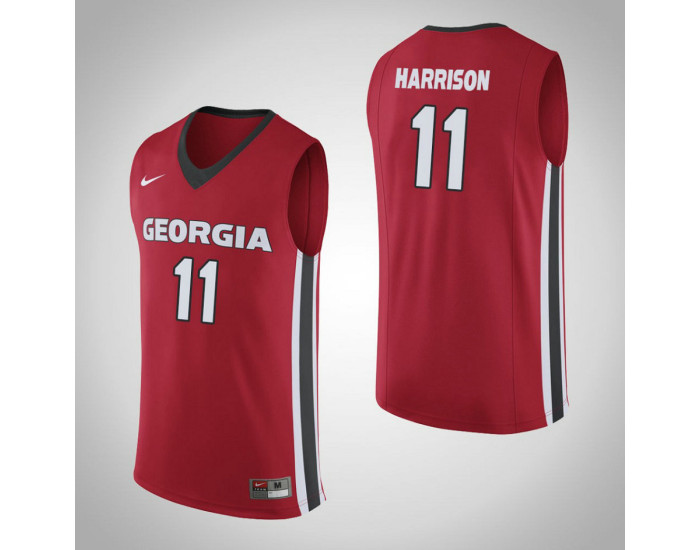 Georgia Bulldogs #11 Christian Harrison Replica College Basketball Jersey Red