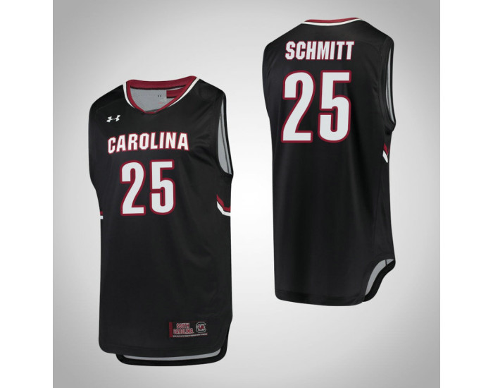 South Carolina Gamecocks #25 Christian Schmitt Authentic College Basketball Jersey Black