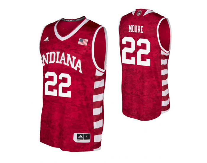 Indiana Hoosiers #22 Clifton Moore Crimson Authentic College Basketball Jersey