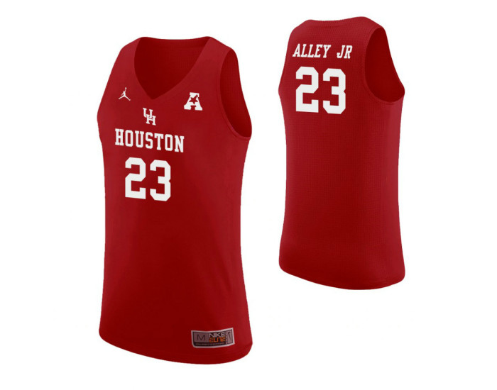 Youth Houston Cougars #23 Cedrick Alley Jr. Authentic College Basketball Jersey Red