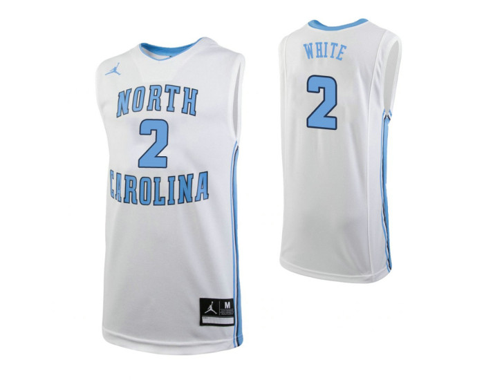 Youth North Carolina Tar Heels #2 Coby White Authentic College Basketball Jersey White