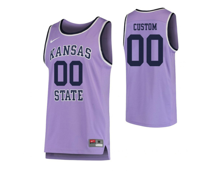 Kansas State Wildcats Custom College Basketball Replica Jersey Purple