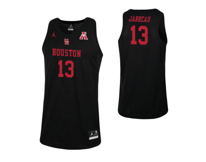 Houston Cougars #13 Dejon Jarreau Authentic College Basketball Jersey Black