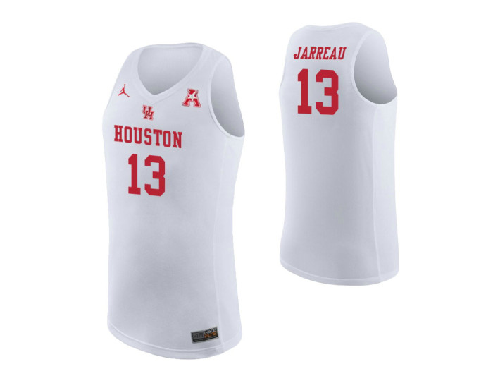 Houston Cougars #13 Dejon Jarreau Authentic College Basketball Jersey White