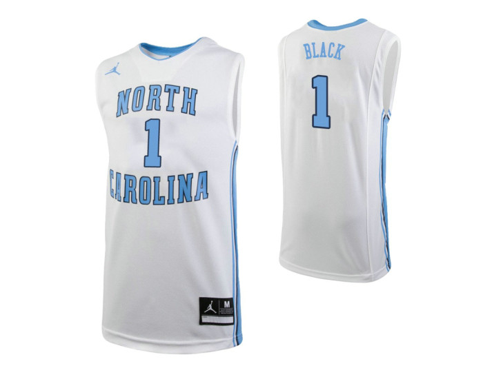 Youth North Carolina Tar Heels #1 Leaky Black Replica College Basketball Jersey White