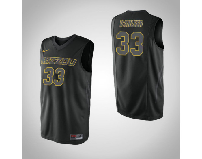 Missouri Tigers #33 Cullen VanLeer Replica College Basketball Jersey Black