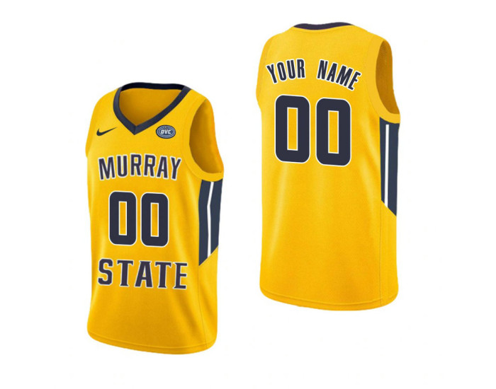 Replica Murray State Racers Custom College Basketball Jersey Yellow