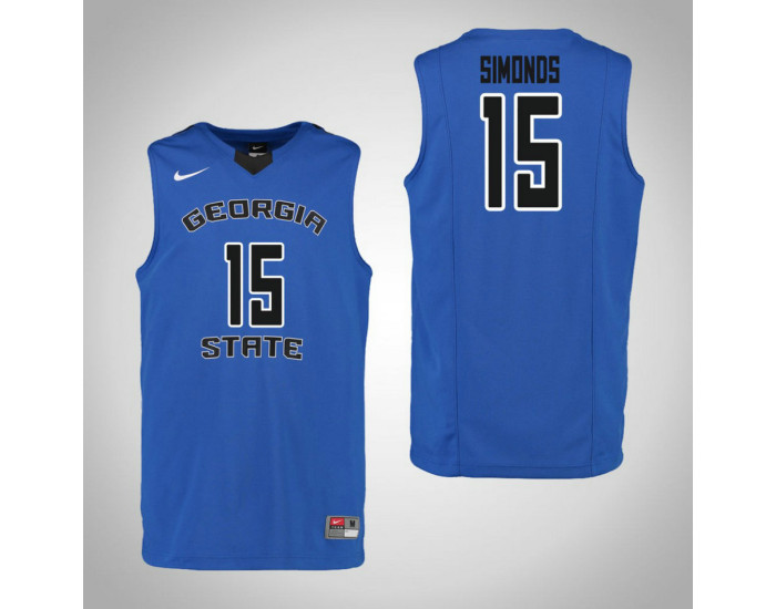 Youth Georgia State Panthers #15 D'Marcus Simonds Authentic College Basketball Jersey Blue