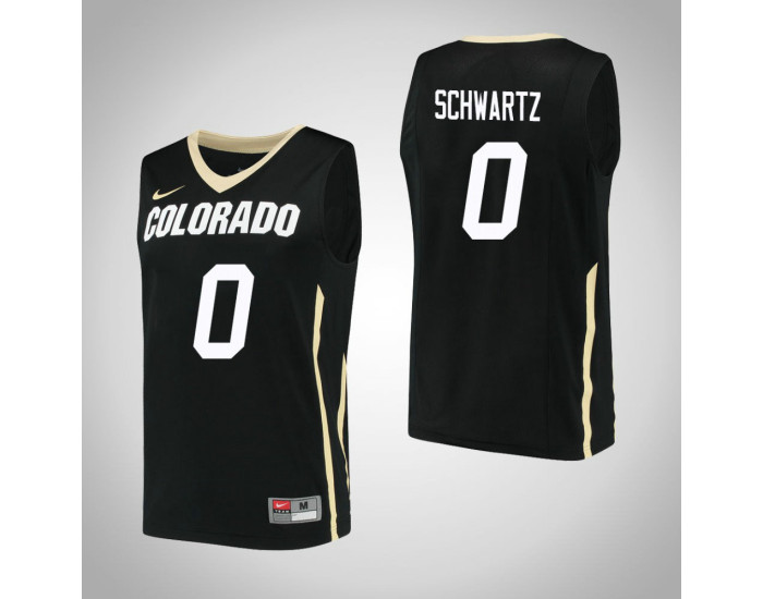 Colorado Buffaloes #0 D'Shawn Schwartz Authentic College Basketball Jersey Black