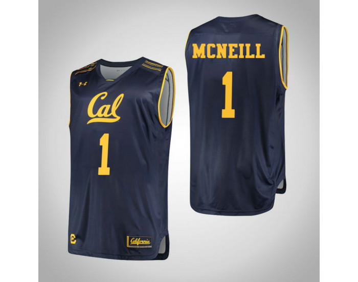 California Golden Bears #1 Darius McNeill Authentic College Basketball Jersey Navy