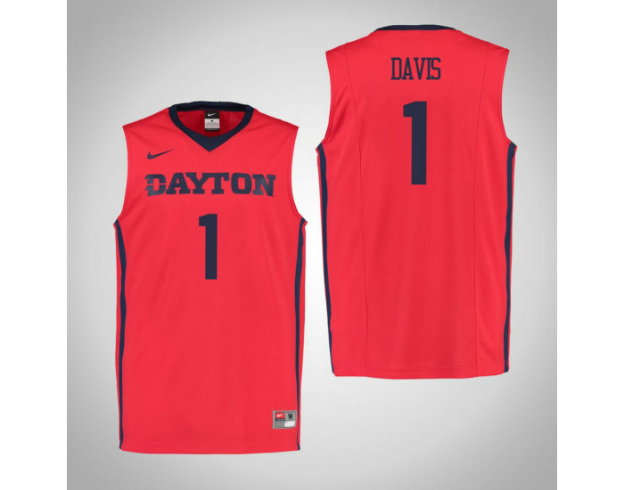 Youth Dayton Flyers #1 Darrell Davis Authentic College Basketball Jersey Red