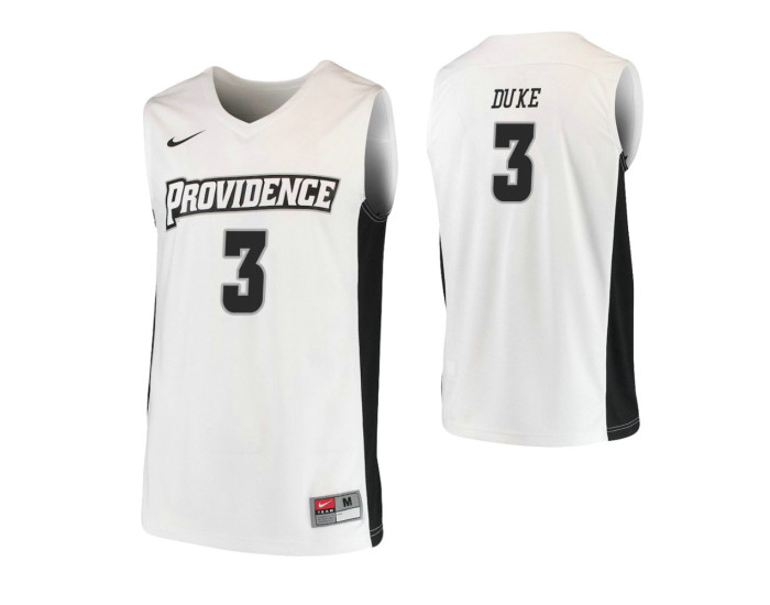 Providence Friars #3 David Duke Authentic College Basketball Jersey White