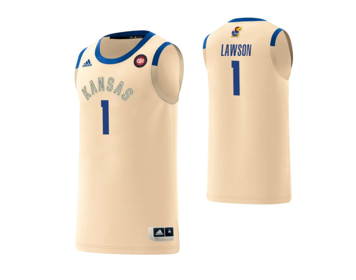 Kansas Jayhawks #1 Dedric Lawson Harlem Renaissance Authentic College Basketball Jersey Cream