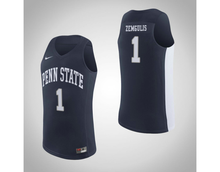 Youth Penn State Nittany Lions #1 Deivis Zemgulis Authentic College Basketball Jersey Navy
