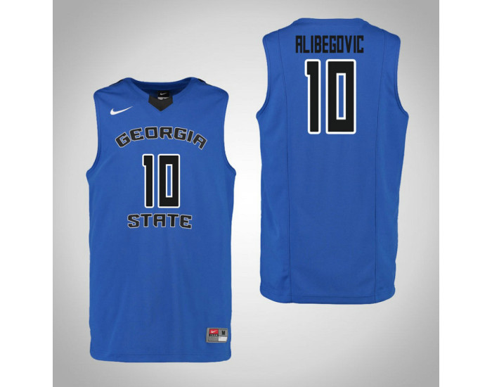Youth Georgia State Panthers #10 Denis Alibegovic Replica College Basketball Jersey Blue