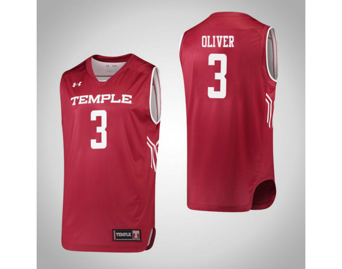 Temple Owls #3 Desiree Oliver Replica College Basketball Jersey Red