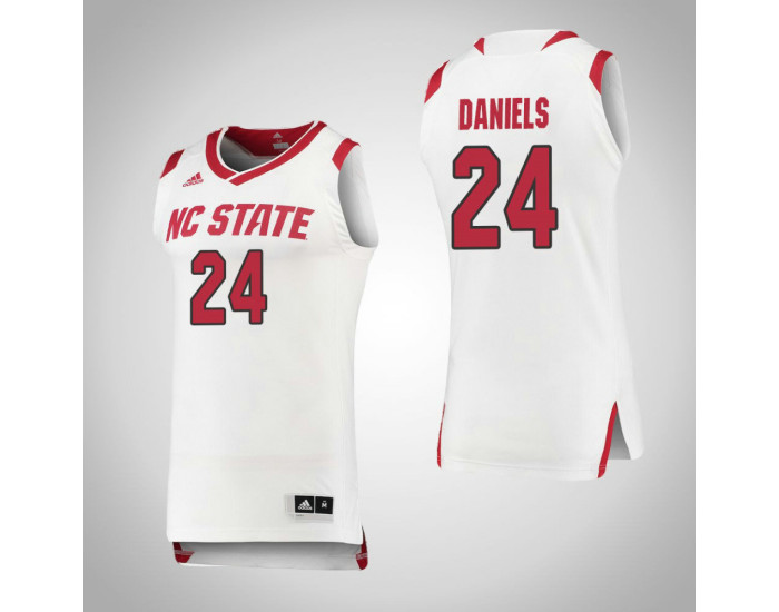 NC State Wolfpack #24 Devon Daniels Authentic College Basketball Jersey White