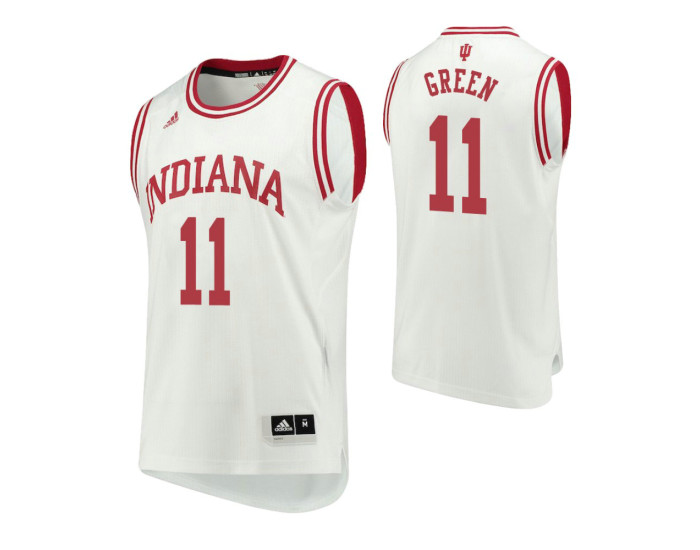 Youth Indiana Hoosiers #11 Devonte Green Home Replica College Basketball Jersey White