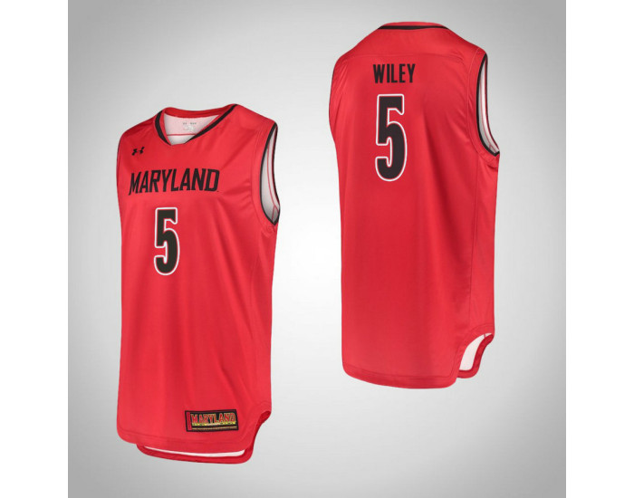 Youth Maryland Terrapins #5 Dion Wiley Replica College Basketball Jersey Red